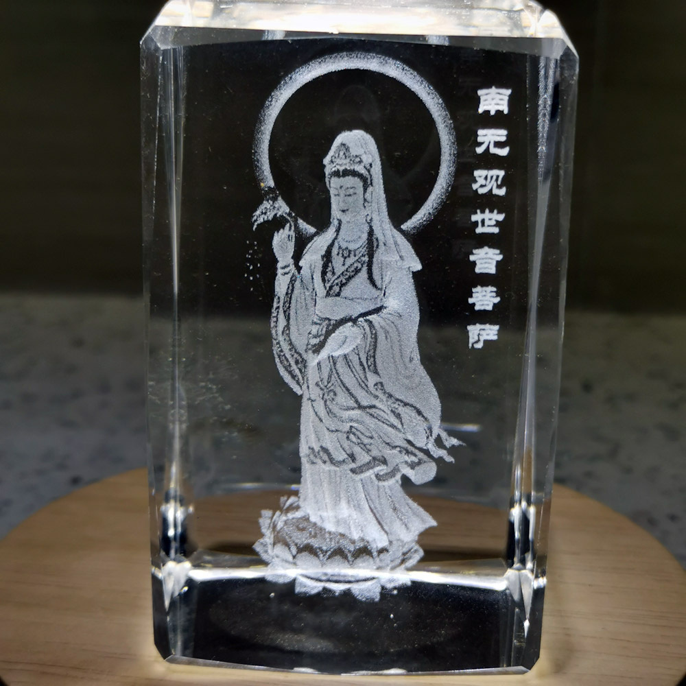 水晶内雕佛像佛教用品西方三圣阿弥陀佛观音菩萨各类水晶菩萨佛像