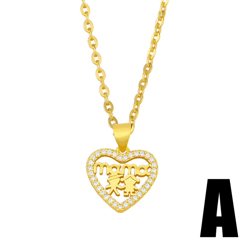 Fashion Simple Letter Love Pendant Necklace display picture 4