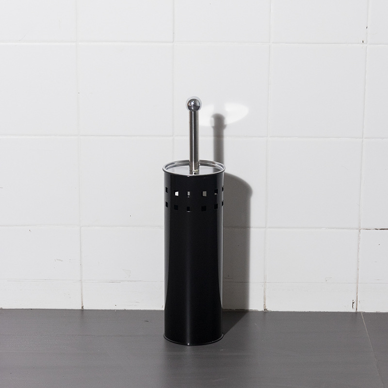 Juego de cepillos de inodoro de agujero cuadrado de acero inoxidable, cepillo de limpieza de inodoro para uso doméstico, cepillo de inodoro de mango largo, cabezal de cepillo doble