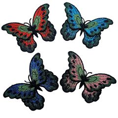 精緻雙層立體水溶蝴蝶刺繡布貼 民族風裝飾輔料 時尚電腦繡花