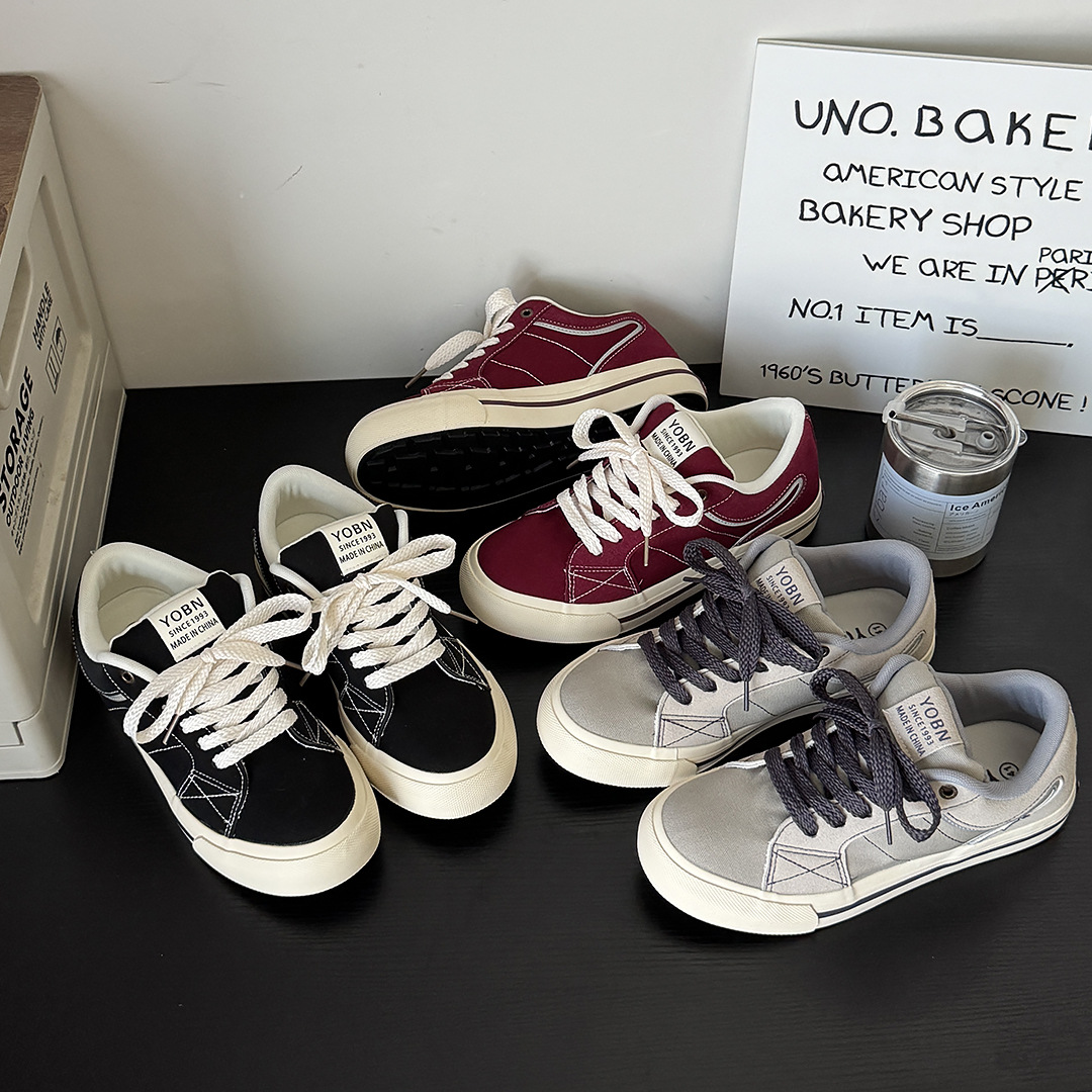 Casual Original Moral Training Sneakers Canvas Shoes for Men 2025 Autum Niche Sports Skateboard Shoes for Men Ins New B2215