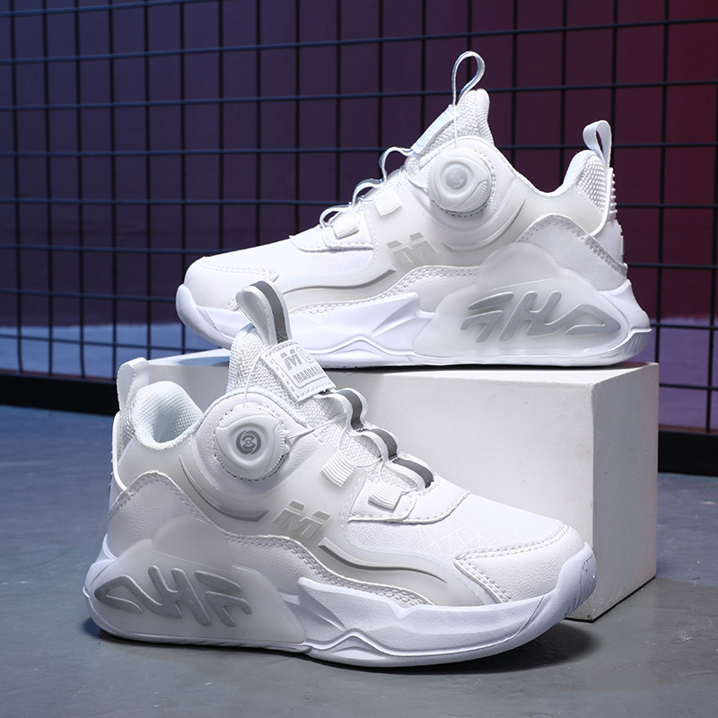 White children's white shoes for boys