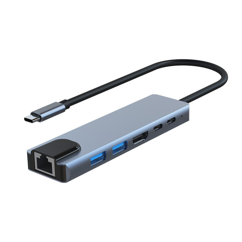 typec 6-in-1 拡張ドック hdmi4k 携帯電話タブレット多機能 usb ハブ 6in1 拡張ドック|undefined