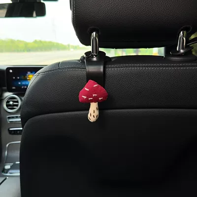 style, cute cartoon hook for car | Sürətlər qutusu və əl tormozu başlıqları - red-mushroom-1-hook