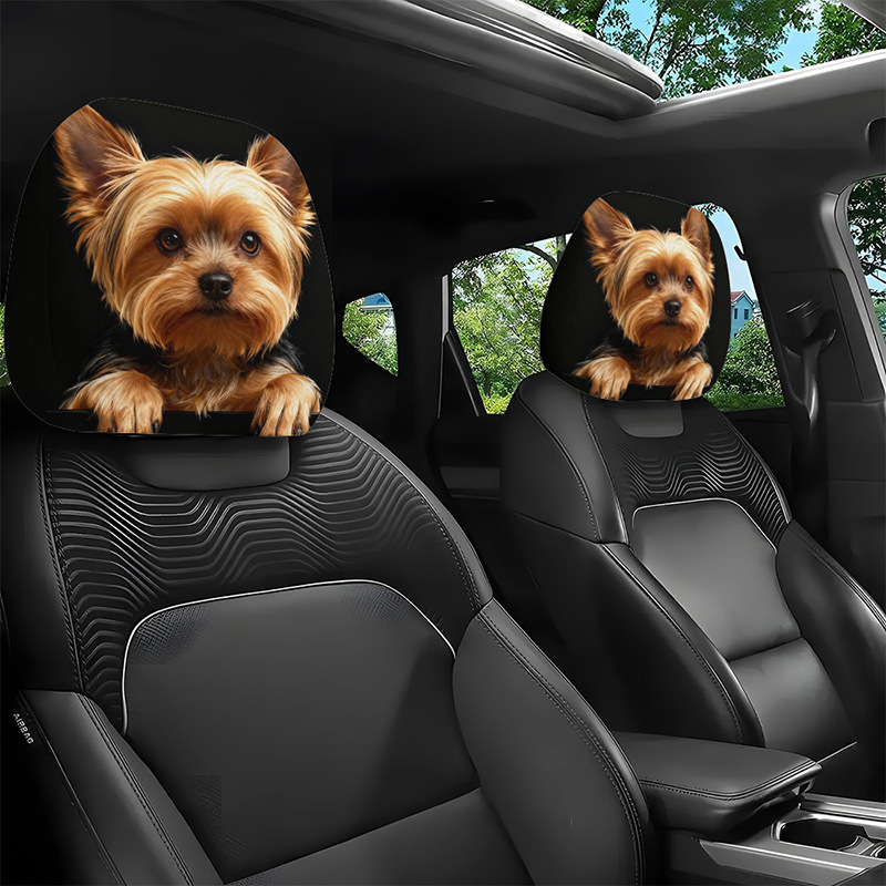 Printed Car Headrest Covers, Customizable with Labels and Image Production, Temu Amazon Cross-Border Hot-Selling Universal Cover