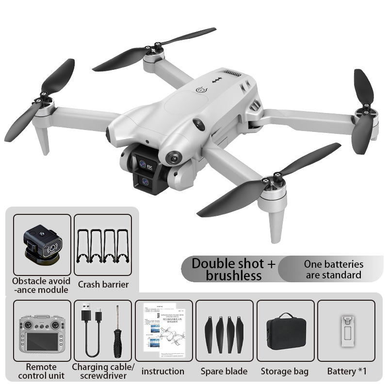 Cross-border Brushless Unmanned Aerial Vehicle with Screen Folding Aircraft Long Endurance Obstacle Avoidance 8K Dual-camera HD Aerial Photography Remote Control Aircraft