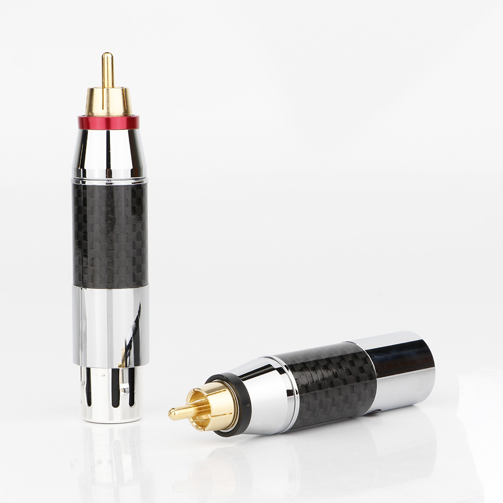 RCA to balanced XLR male to female, carbon fiber silver-plated XLR to RCA male, and XLR male to female.