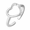 Matte ring heart shaped for beloved, silver 925 sample, simple and elegant design, wholesale