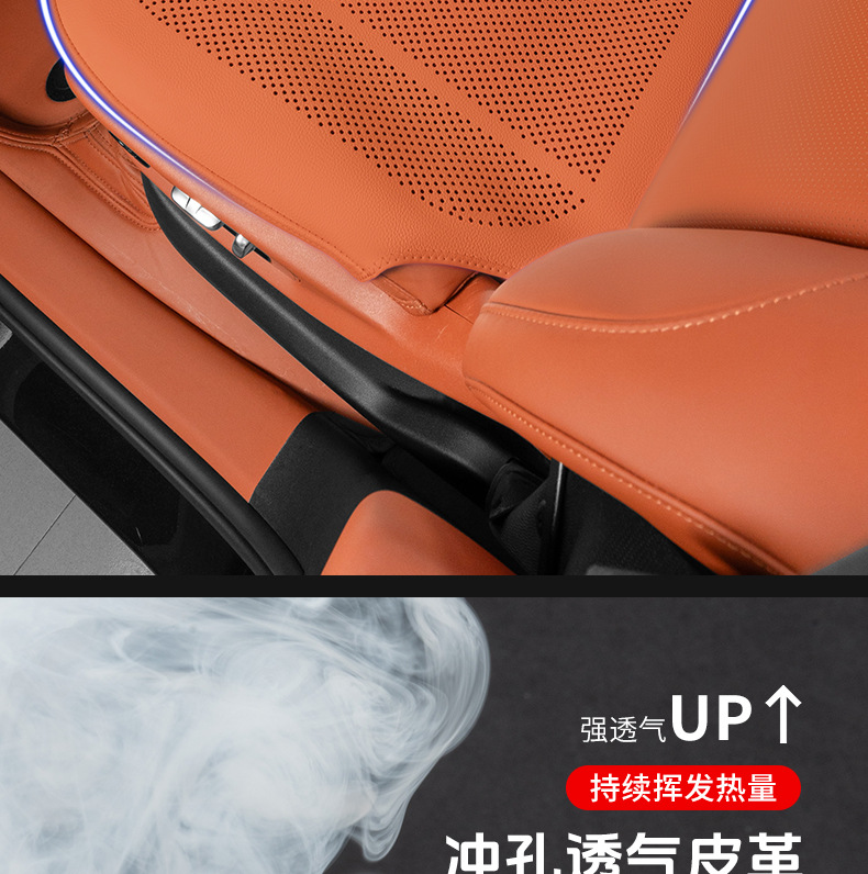 2025 New Car Seat Cushion, Universal for All Seasons, High-End, Ventilated, Cool and Breathable, Summer Cool Single-Piece Main Driver's Seat Cover