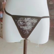 眉奈儿外贸蕾丝女士内裤缕空 性感内裤女式诱惑低腰交叉丁字裤T裤