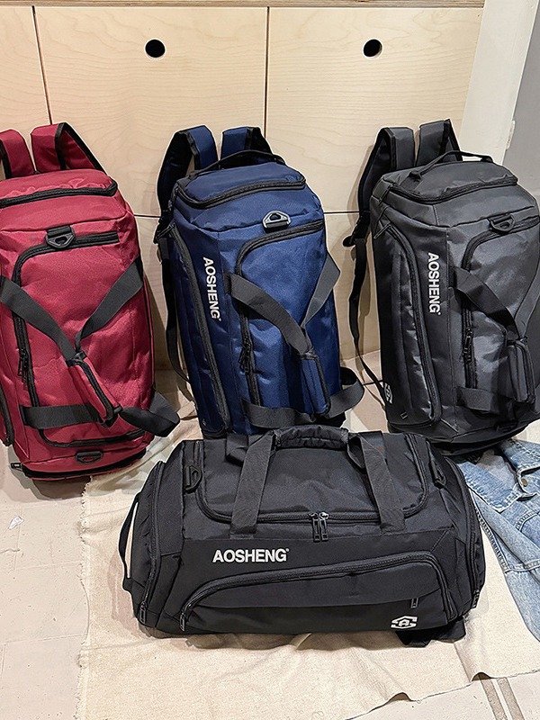 Bolsa de entrenamiento de baloncesto masculino simple de gran capacidad bolsa deportiva separación seca y húmeda bolsa de viaje