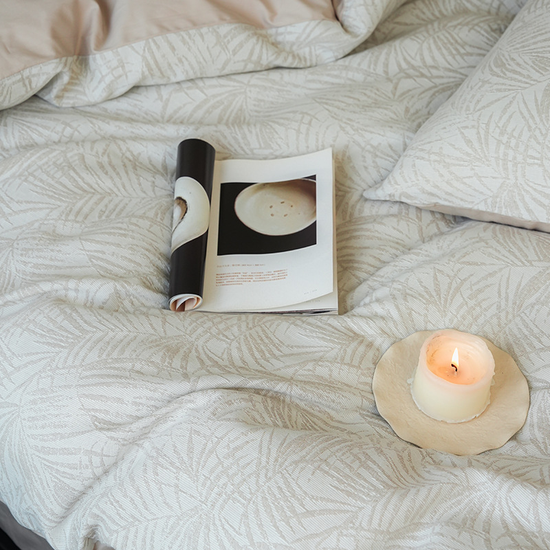 Una sensación de alta calidad de grasa tipo A en la cama abrasión de cuatro piezas 100 algodón de tres capas de hilo jacquard sábanas de cama