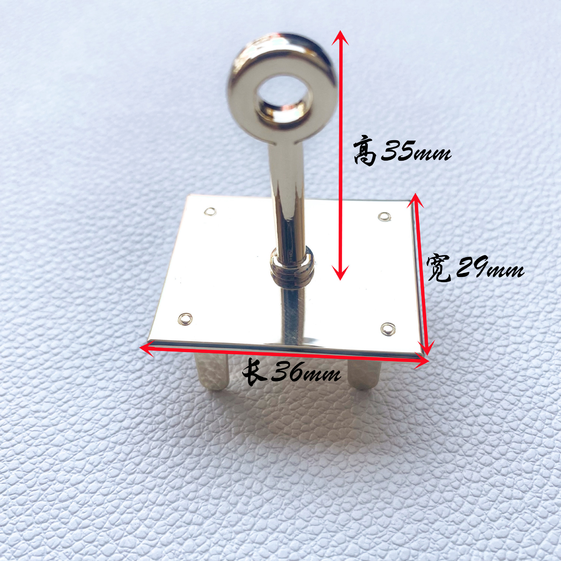 箱包五金配件 diy五金鎖扣配件包包鎖扣淺金色女包旋轉鎖座