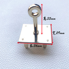 箱包五金配件 diy五金鎖扣配件包包鎖扣淺金色女包旋轉鎖座