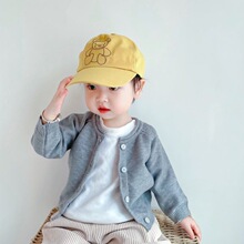 男女儿童百搭洋气薄款外套棉线衣新生儿开衫毛衣春秋宝宝针织衫