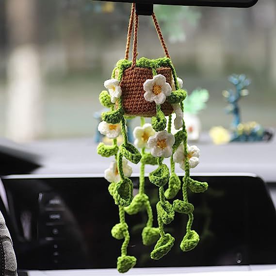 Car Plant Hanging Ornament Car Interior Rearview Mirror Pendant
