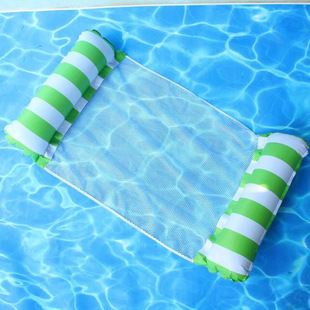 Customized Inflatable Hammock with Mesh, Foldable Dual-Use Backrest Floating Row, Water Amusement Lounge Chair, Floating Bed Sofa