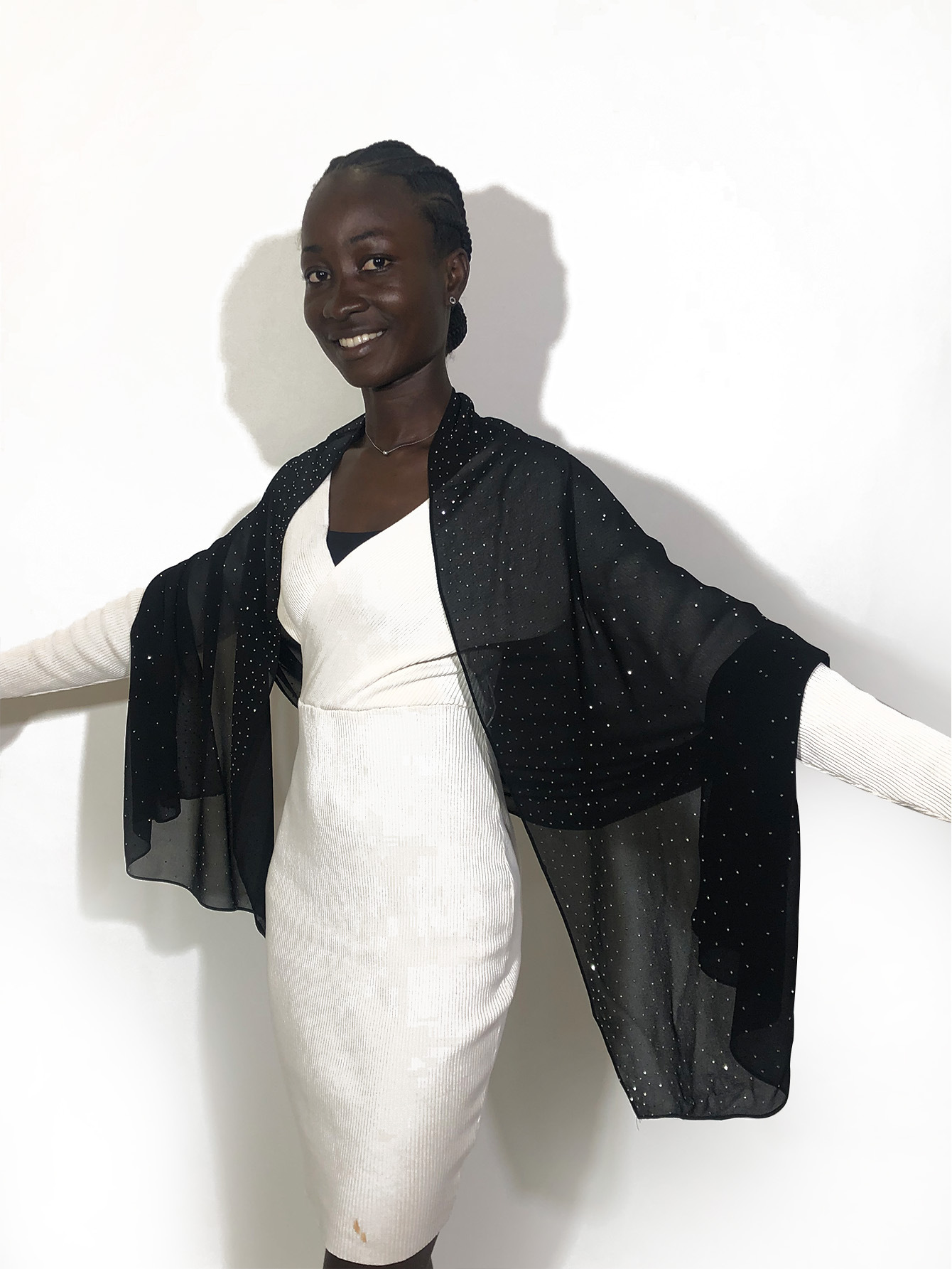 Vente chaude nouvelle automne et hiver couleur unie cheveux épineux clou perle châle en Europe et en Amérique, écharpe femme gland chaud épaissi_voghion.com