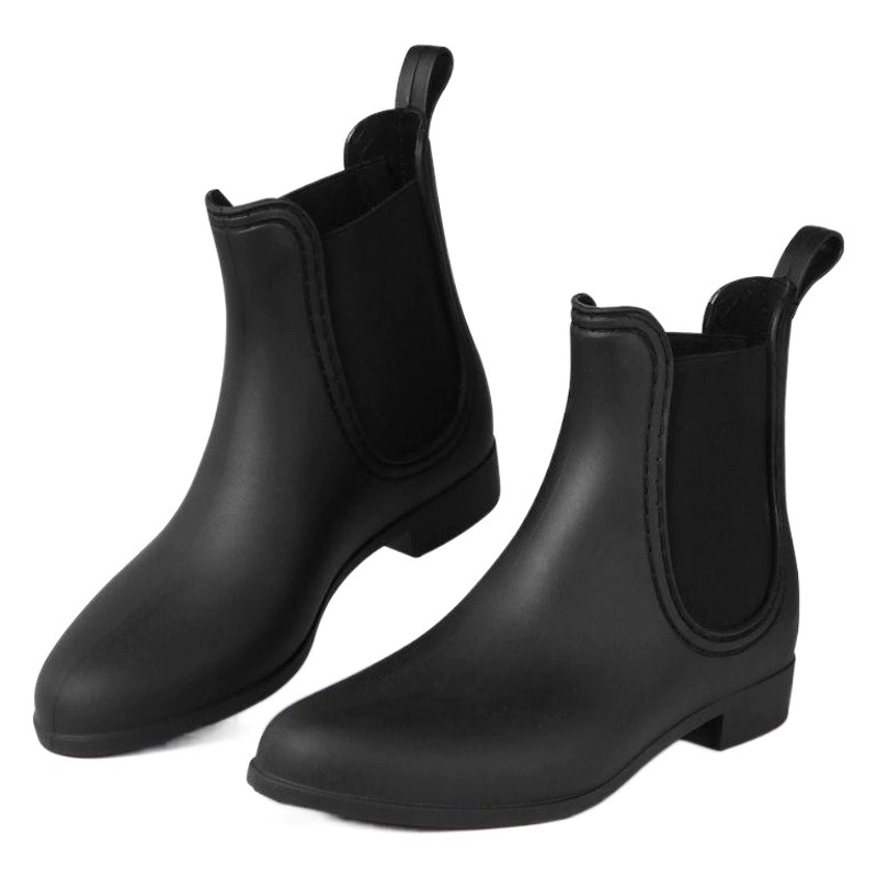 Трансграничные Модные низкие резиновые сапоги Челси Женские резиновые сапоги Дождевые сапоги Водные сапоги Пластиковые водонепроницаемые сапоги Кухонные резиновые сапоги Гоши для взрослых