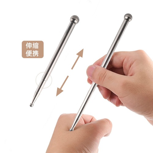 Hot-selling facial stainless steel acupuncture stick massage acupuncture pen telescopic and lightweight acupuncture stick meridian pen manufacturer