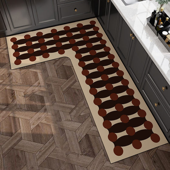 Simple High-grade Diatom Mud Mat Household Kitchen L-shaped Non-slip Quick-drying Foot Mat Bathroom Non-slip Foot Mat Door Mat
