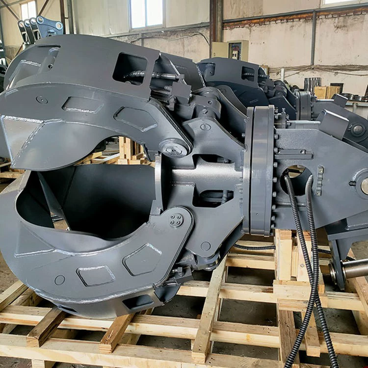 Экскаватор Hummer с несколькими лепестками сливы захватывает гидравлический вращающийся грейдер для лома стали