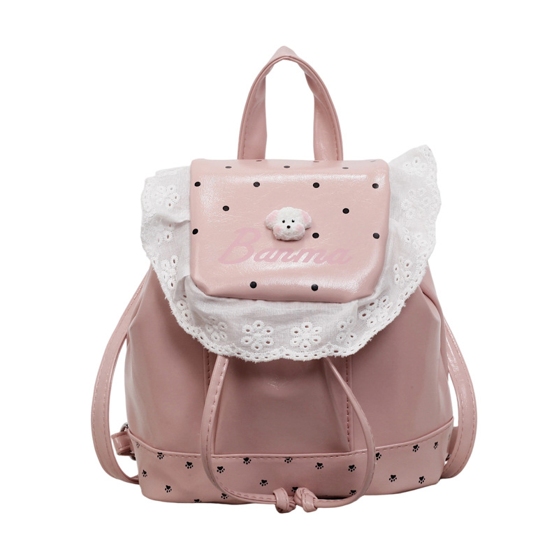 Coreana pequeña onda fresca mochila de encaje mujer verano 2026 nueva moda viajes viajes viajes mochila pequeña