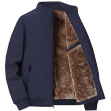 山力达迪新款爸爸外套中年男装夹克衫中老年加绒加厚男士上衣秋冬