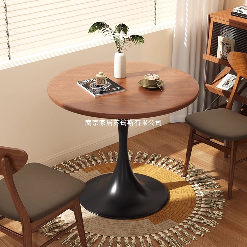 Tulip Round Table Small Apartment Home Balcony Round Dining Table Coffee Table Negotiation Table Reception Coffee Table Side Table
