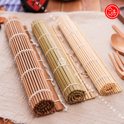 5YA1 Wholesale Taiwan Rice Ball Crossing Rice Stick Special Seaweed Roll Sushi Rolling Curtain Bamboo Curtain Carbonized Curtain 27x27