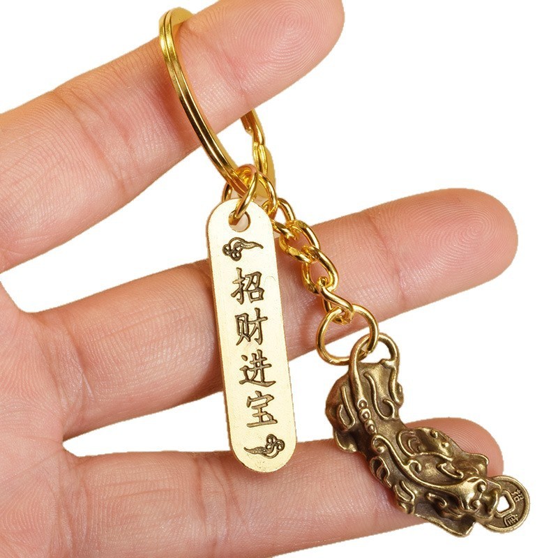 中式民族风合金进宝挂件百福缸摆件金钱袋钥匙扣批发金属礼物厂家|undefined
