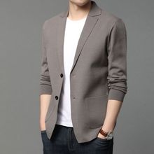 休闲新款西装韩版中青年针织男士开衫时尚潮流针织衫色外套毛衣