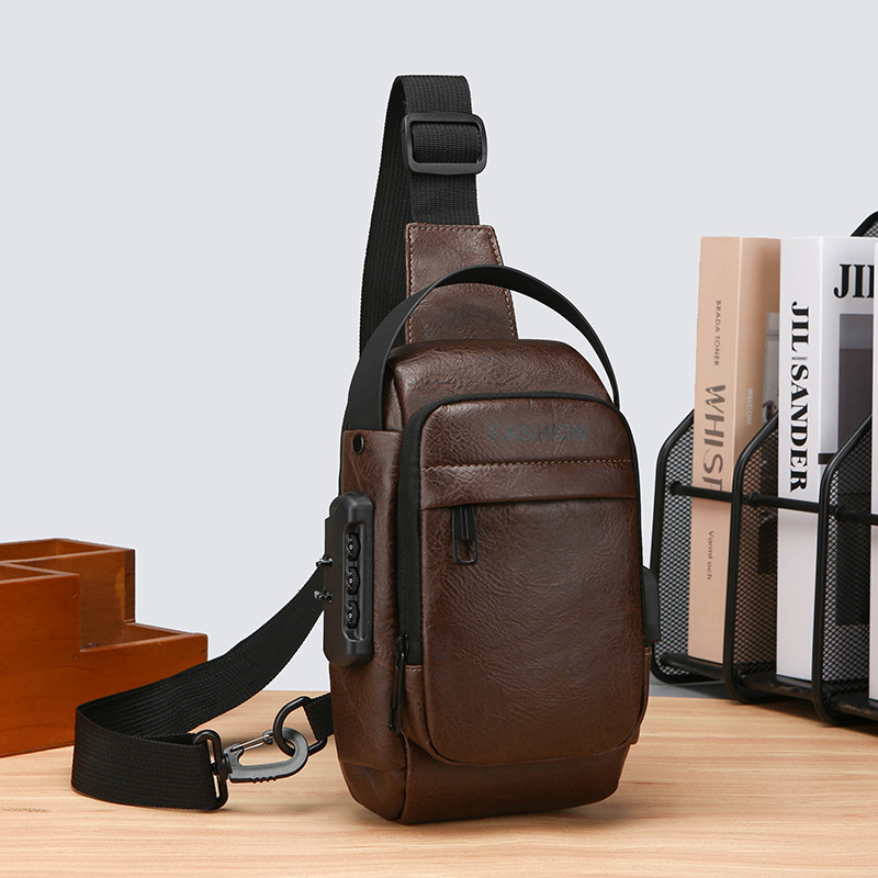 Men's chest bag, crossbody bag, anti-theft waist bag, outdoor sports bag, men's bag, crossbody bag, high-end cycling storage bag undefined