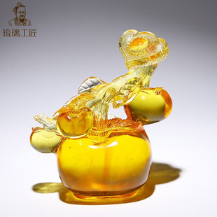 Glass Persimmon High-End Artwork Ruyi Ornaments Living Room Entrance Table Decorations Moving Gifts Housewarming Gifts