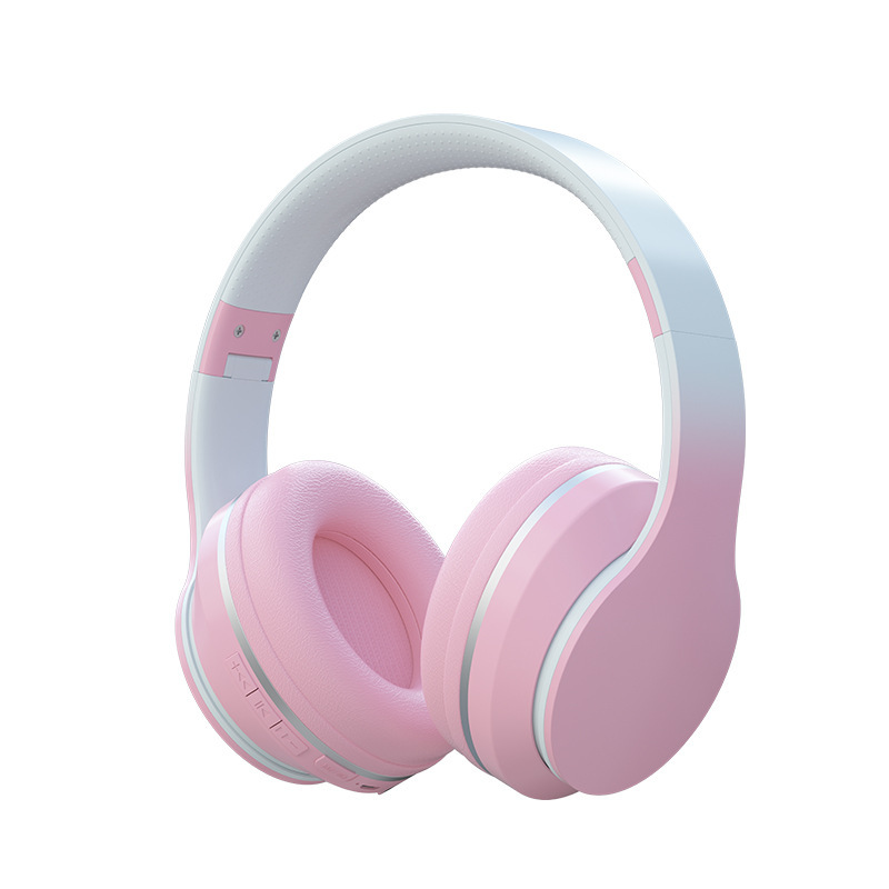 国境を越えた人気商品 DR56 ワイヤレスBluetoothヘッドセット 子供用ゲーム、オンライン授業、通話用 グラデーションカラー ゲーミングヘッドセット|undefined