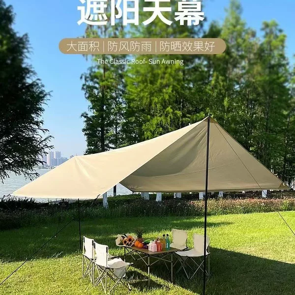 Wholesale outdoor silver-coated canopy tent thickened awning waterproof sunscreen UV portable camping camping