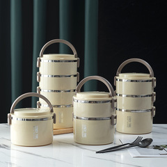 【Dropshipping】Factory Direct Sale Stainless Steel Multi-Layer Lunch Box Portable Meal Container for Students and Office Workers with Lunch