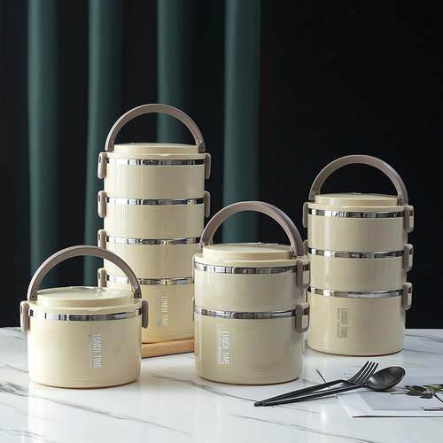 【Dropshipping】Factory Direct Sale Stainless Steel Multi-Layer Lunch Box Portable Meal Container for Students and Office Workers with Lunch