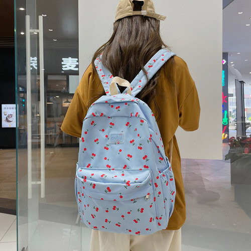 Fashionable Women's Large Capacity 2024 Summer Travel Backpack for College Students, Versatile Double Shoulder Bag, Drop Shipping One Piece