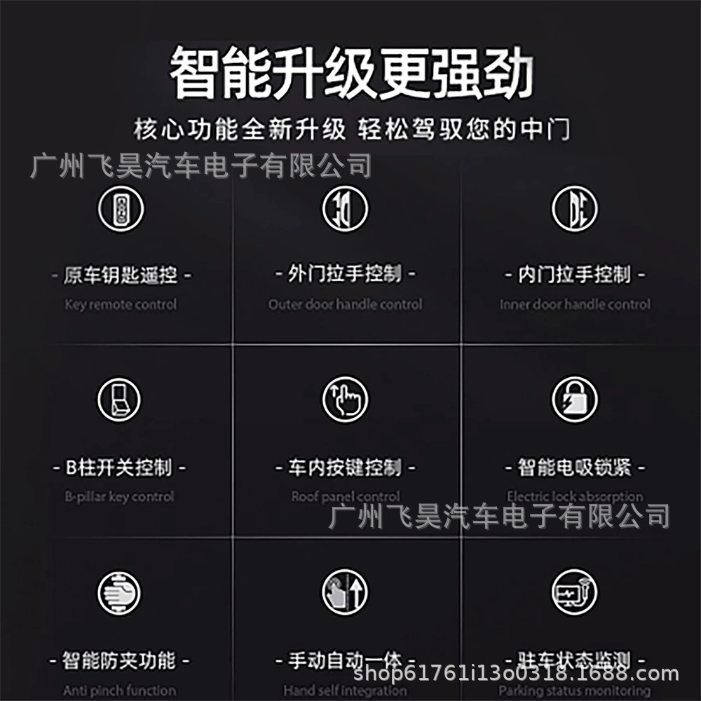 Aplicable a la modernización de la puerta trasera eléctrica de la puerta central del modelo de fábrica original de automóviles comerciales H1 Kustu