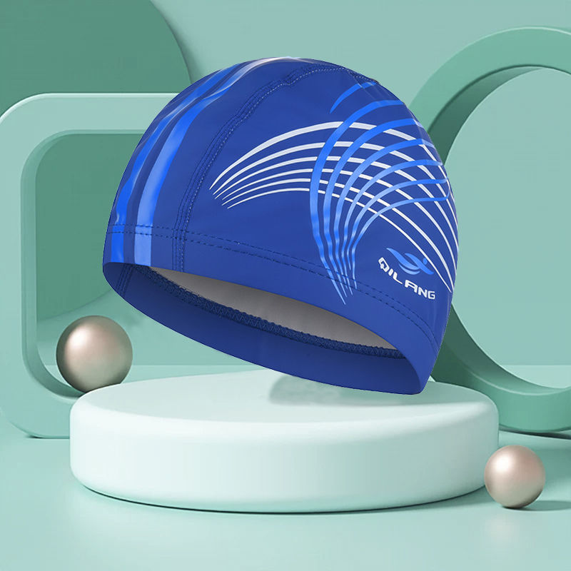 Sombreros de baño para hombres y mujeres pu adultos niños tela general no estrangulada cabeza larga fábrica de sombreros de baño comercio al por mayor