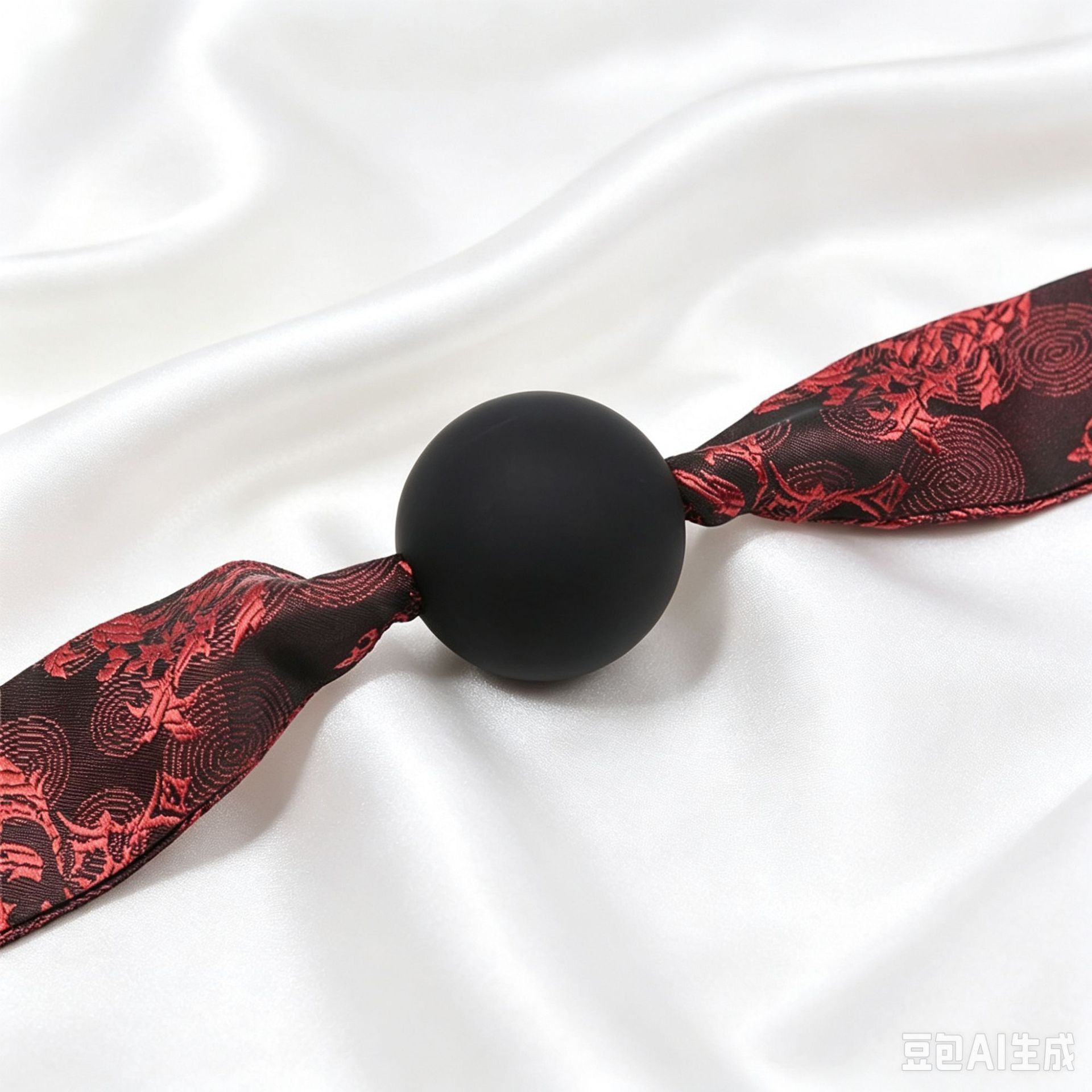 Black Round Silicone Mouth Gag Restraint for Couples — detail image 4
