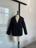 Seven-breasted short coat-black