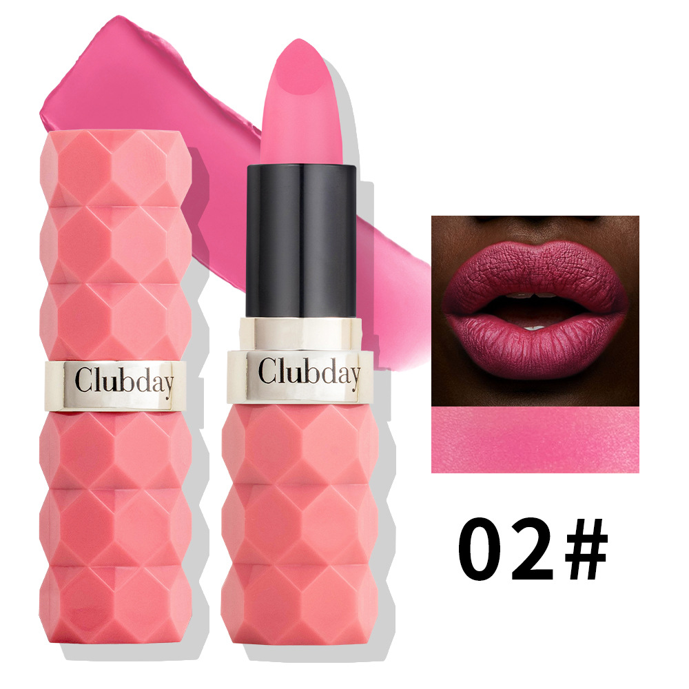 Clubday diamond-cut matte lipstick, non-fading and non-sticky velvet 8-color matte lipstick undefined