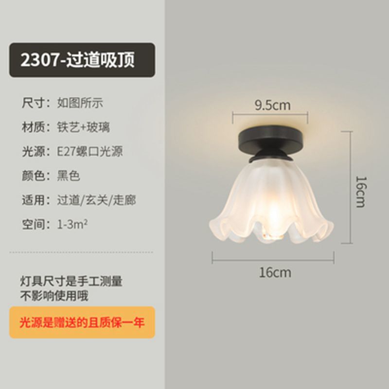 208-블랙(유리 갓) 새로운 스타일-따뜻한 단색 따뜻한 빛 없음