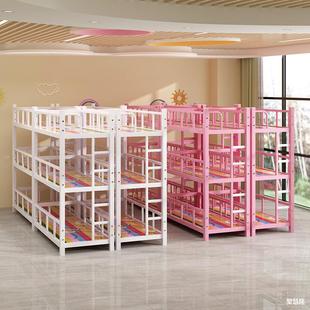 Primary School Students Afternoon Care Bed Three-layer Bed Double-layer Bed Iron Frame Small Dining Table Tutorial Care Class Nap Up and Down Children's Bed