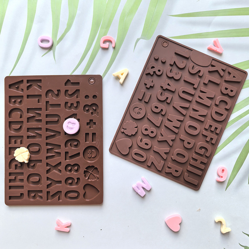 462 chocolate monoletra pastel de chocolate molde de silicona gelatina molde de torta de pan herramientas de horneado