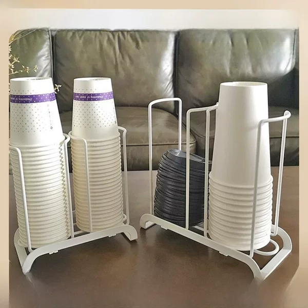 Disposable Cup Dispenser Desktop Disposable Paper Cup Holder Coffee Milk Tea Shop Cup Storage Rack Creative