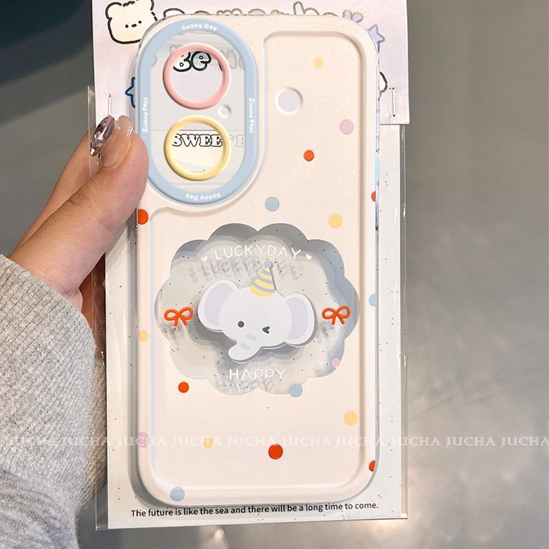 Suitable for Apple 17Promax Mobile Phone Case Cartoon Cute Iphone17Pro Non-Colliding Model 17 Hat Elephant