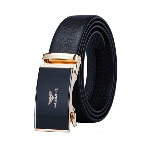 Fale Armani Men's Leather Belt with Genuine Leather Buckle, Trendy Youthful Design—Perfect for Business Pants